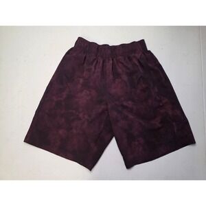 Layer 8 Womens Qwick-Dry Purple Tie Dye Athletic Shorts Size S Elastic Waist